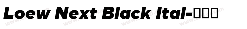 Loew Next Black Ital字体转换